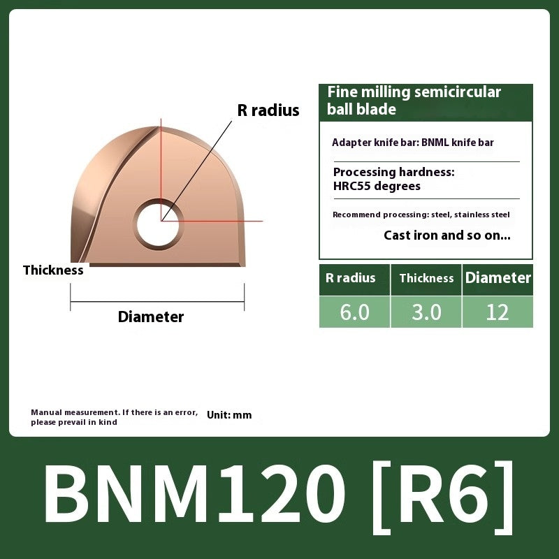 1149-South Lion Ball End Semicircular Inserts Finishing R4R5R6R8R10R12.5R15R16 20ZPFG/BNMP3202 Shandong Denso Pricision Tools Co.,Ltd.