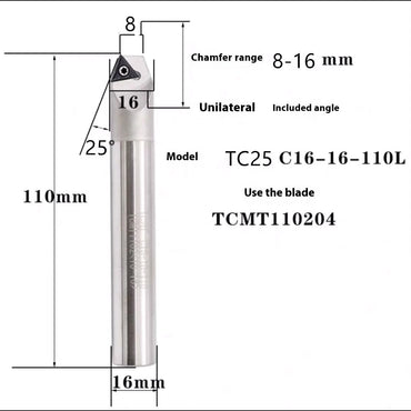 6039 Machining center 15 20 25 30 35 40 45 50 55 60 65 70 75 degree chamfering toolholder TCMT Shandong Denso Pricision Tools Co.,Ltd.
