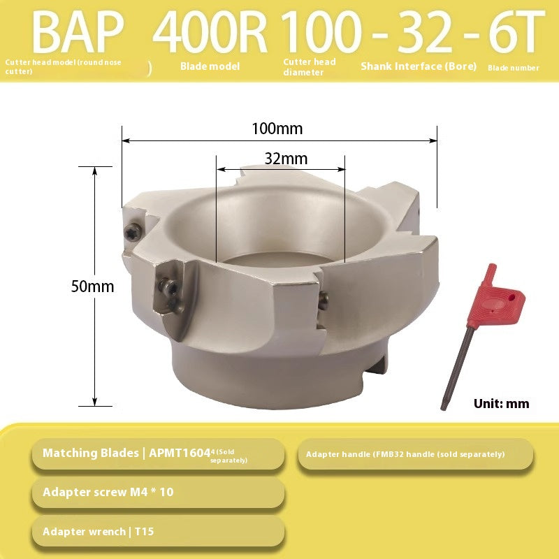 6020 CNC lathe tooling 300R/400R machining center right-angle end milling cutter discs 90° cutter discs for AP milling inserts Shandong Denso Pricision Tools Co.,Ltd.