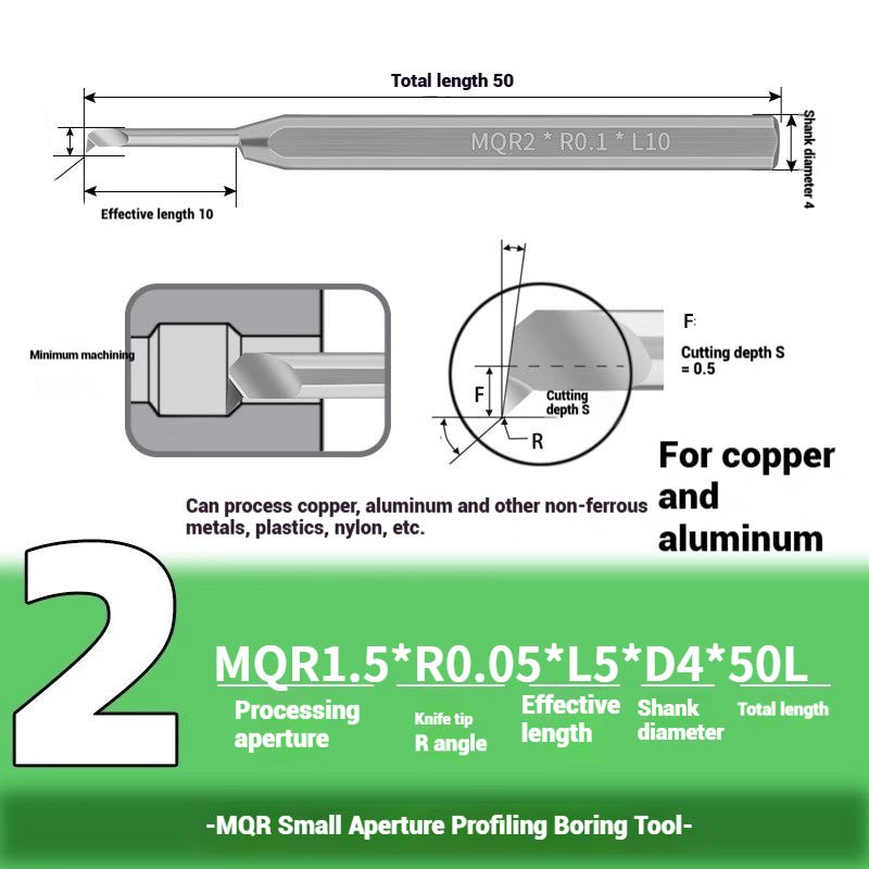 1127-Profiling Turning Tools Small Bore Boring Tools CNC Stainless Steel Aluminum MQR Turning Bore Micro Turning Tools Boring Turning Tools Shandong Denso Pricision Tools Co.,Ltd.