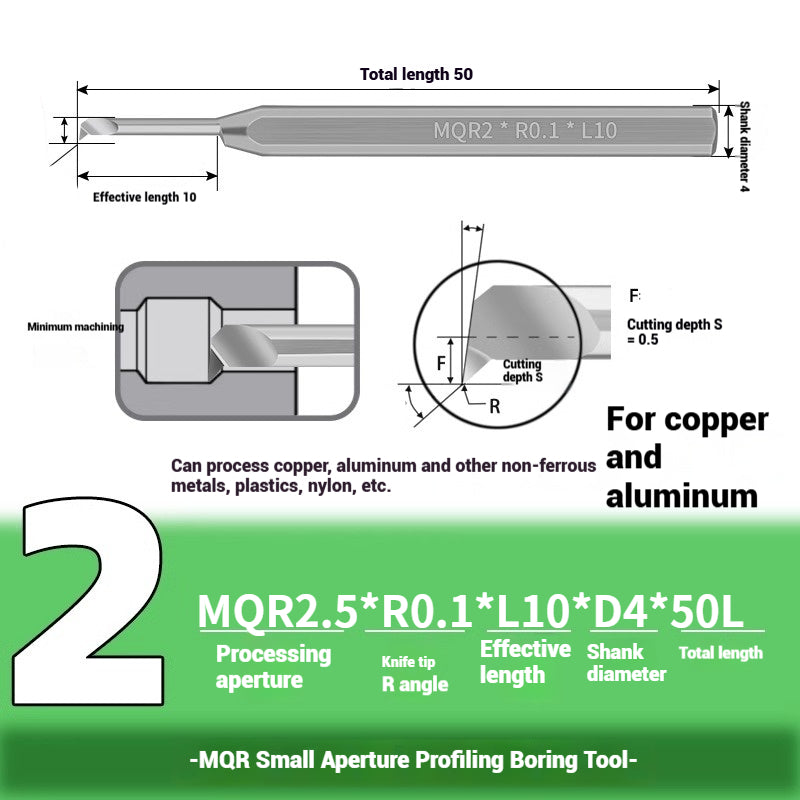 1127-Profiling Turning Tools Small Bore Boring Tools CNC Stainless Steel Aluminum MQR Turning Bore Micro Turning Tools Boring Turning Tools Shandong Denso Pricision Tools Co.,Ltd.