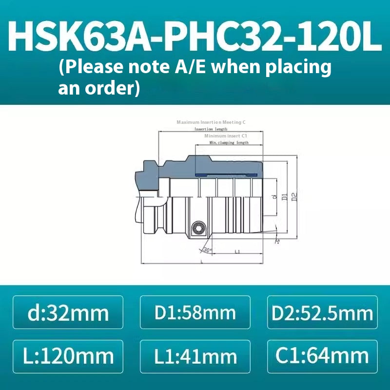 10023 HSK100AHSK63A Hydraulic toolholderPHC imported high precision hydraulic toolholderHydraulic toolholder Shandong Denso Pricision Tools Co.,Ltd.