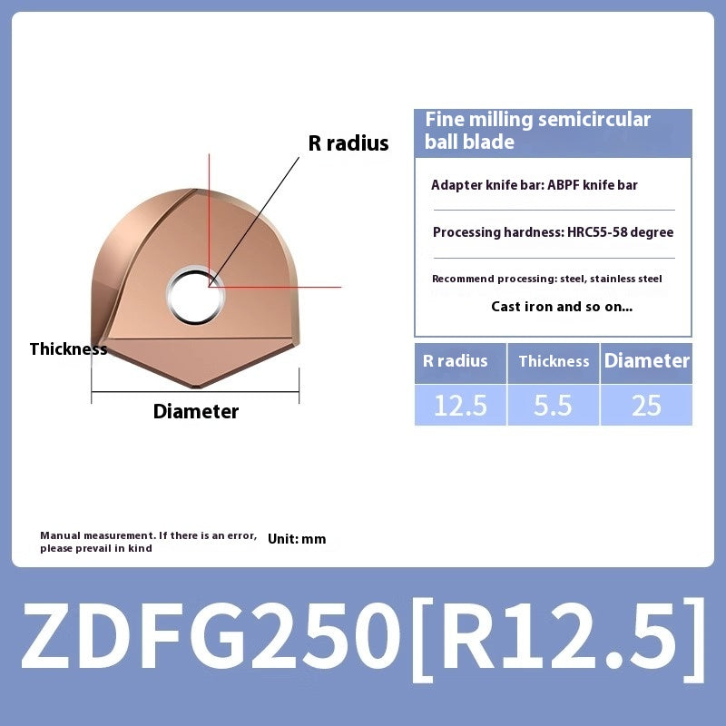 1149-South Lion Ball End Semicircular Inserts Finishing R4R5R6R8R10R12.5R15R16 20ZPFG/BNMP3202 Shandong Denso Pricision Tools Co.,Ltd.