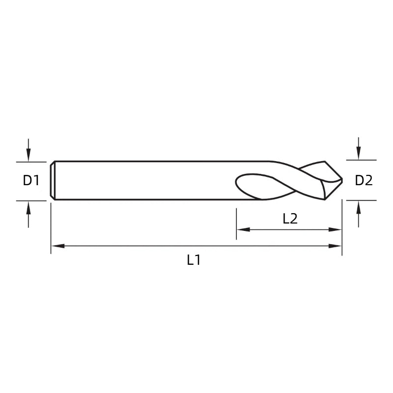 4055 60/90/120 degree centering drill Spot Drill Stub Spotting Location Center Bit Shandong Denso Pricision Tools Co.,Ltd.