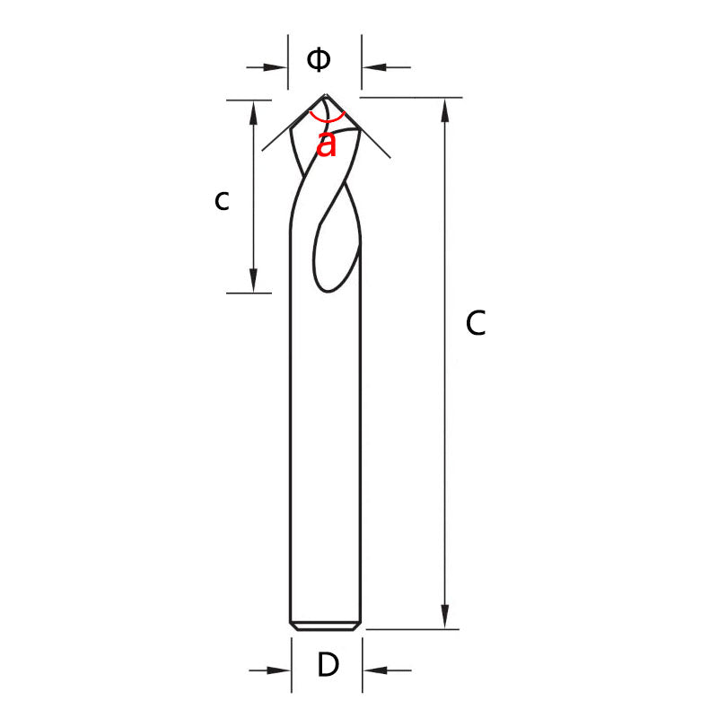 60/90/120 degree centering drill Spot Drill Stub Spotting Location Center Bit Shandong Denso Pricision Tools Co.,Ltd.