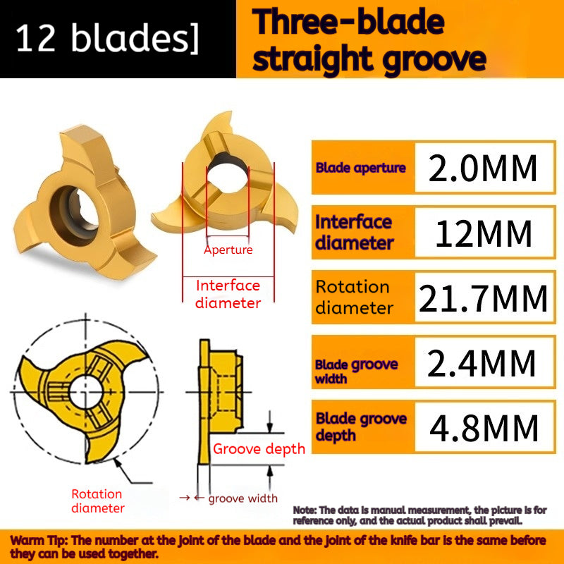 1152-Germany imported t-type cutter three-edged six-edged alloy t-type milling cutter small hole slot cutter cyclone milling cutter internal hole milling slot inserts Shandong Denso Pricision Tools Co.,Ltd.