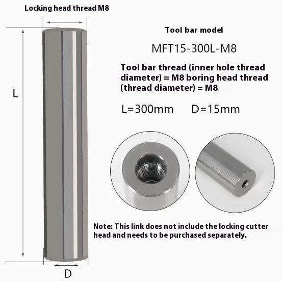 6034 MFT tungsten steel anti-vibration cutter shank lock tooth cutter shank high precision end milling cutter shank monolithic alloy interchangeable carbide head Shandong Denso Pricision Tools Co.,Ltd.