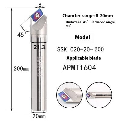 6041 30° machining center APMT inserts CNC chamfering toolholder round-off chamfering cutter 45 degrees 60 degrees CNC chamfering Shandong Denso Pricision Tools Co.,Ltd.