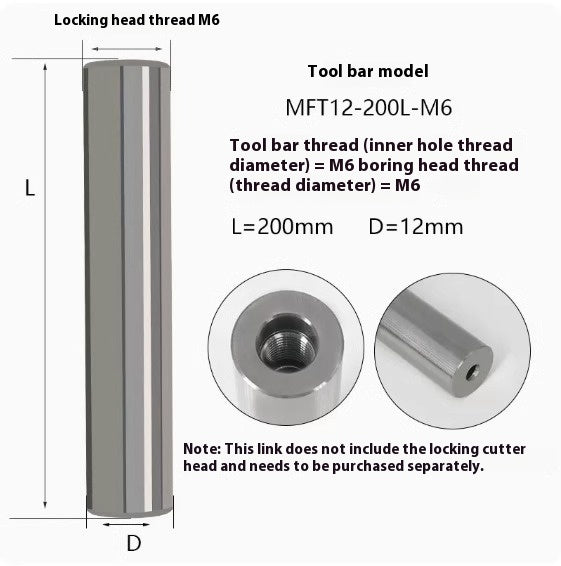 6034 MFT tungsten steel anti-vibration cutter shank lock tooth cutter shank high precision end milling cutter shank monolithic alloy interchangeable carbide head Shandong Denso Pricision Tools Co.,Ltd.