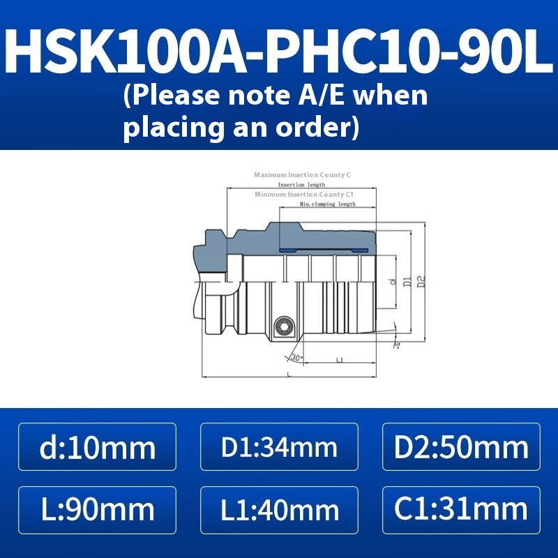 10023 HSK100AHSK63A Hydraulic toolholderPHC imported high precision hydraulic toolholderHydraulic toolholder Shandong Denso Pricision Tools Co.,Ltd.