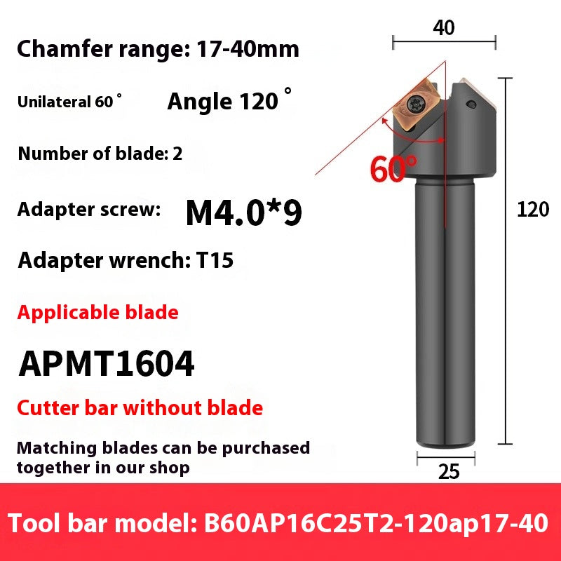 6041 30° machining center APMT inserts CNC chamfering toolholder round-off chamfering cutter 45 degrees 60 degrees CNC chamfering Shandong Denso Pricision Tools Co.,Ltd.