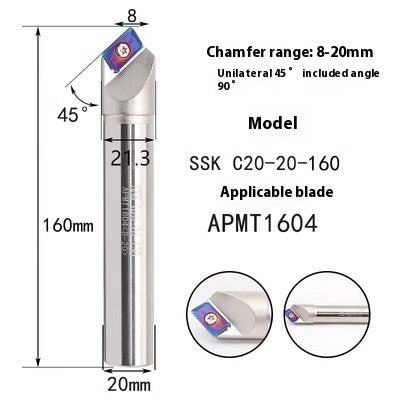 6041 30° machining center APMT inserts CNC chamfering toolholder round-off chamfering cutter 45 degrees 60 degrees CNC chamfering Shandong Denso Pricision Tools Co.,Ltd.