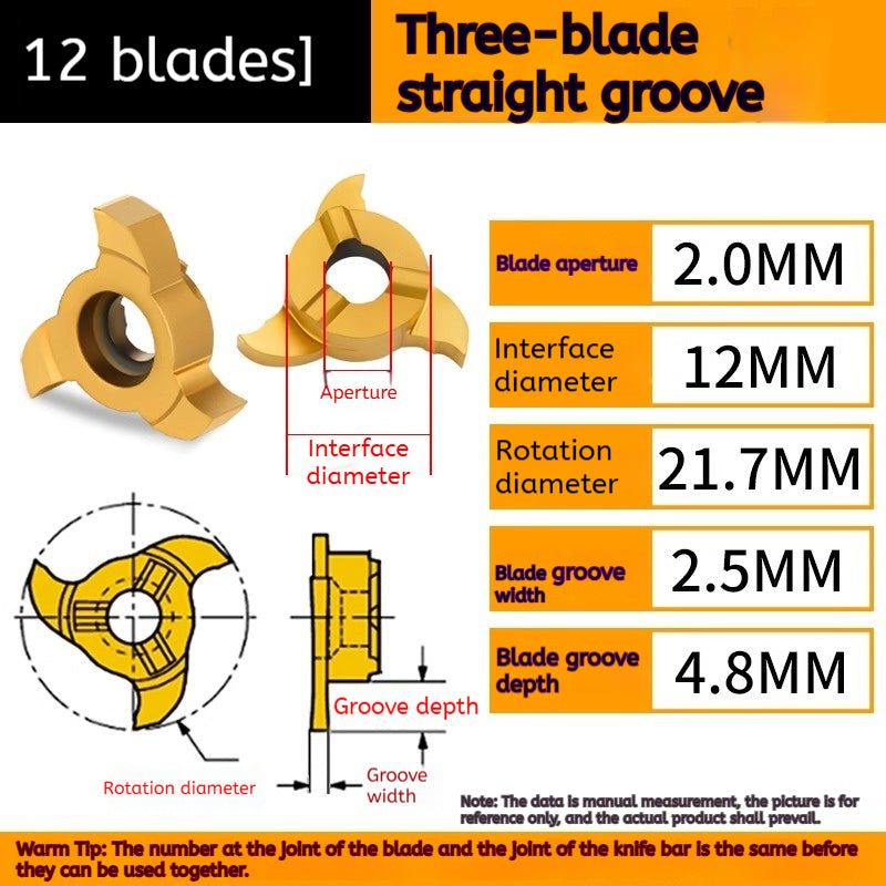1152-Germany imported t-type cutter three-edged six-edged alloy t-type milling cutter small hole slot cutter cyclone milling cutter internal hole milling slot inserts Shandong Denso Pricision Tools Co.,Ltd.