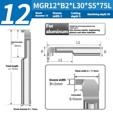 1136-CNC Small Bore Grooving Tool MGR Integral Tungsten Carbide Small Bore Hook Grooving Tool for Steel and Aluminum Internal Grooving Toolholder Shandong Denso Pricision Tools Co.,Ltd.