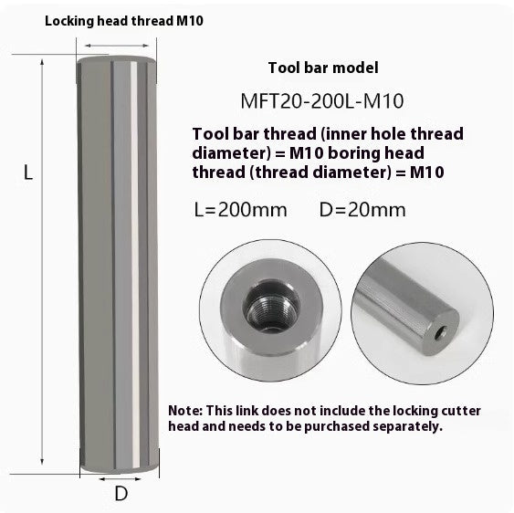 6034 MFT tungsten steel anti-vibration cutter shank lock tooth cutter shank high precision end milling cutter shank monolithic alloy interchangeable carbide head Shandong Denso Pricision Tools Co.,Ltd.