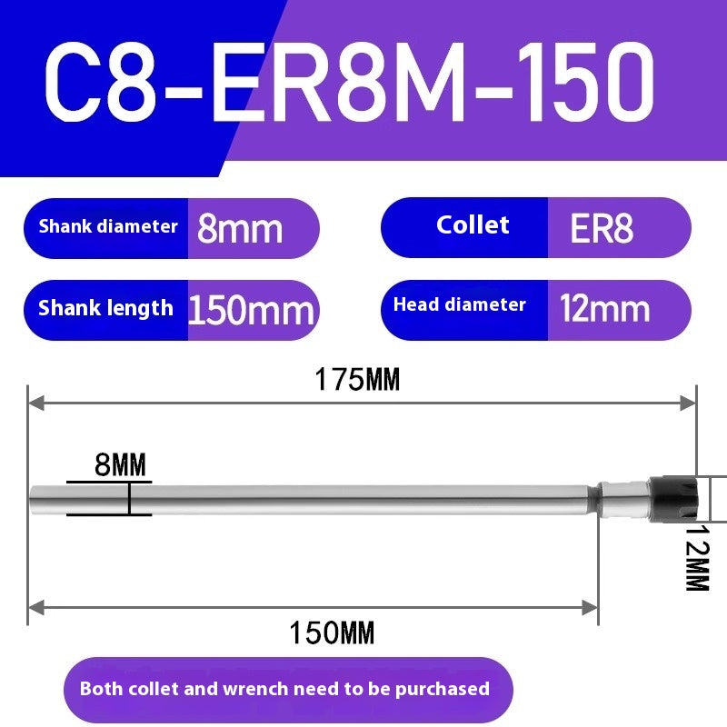 1184-Extension rods Straight handle extension rods C8-ER8 / ER11 Various lengths Type A Type M