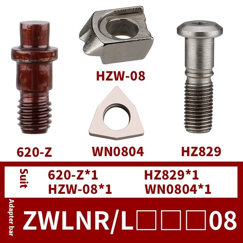 6002 JINGWEI 95 Degree CNC Toolholder Cylindrical Turning Inserts EWLNR2020K08 ZWLNR2525M08 Peach Type Inserts Shandong Denso Pricision Tools Co.,Ltd.