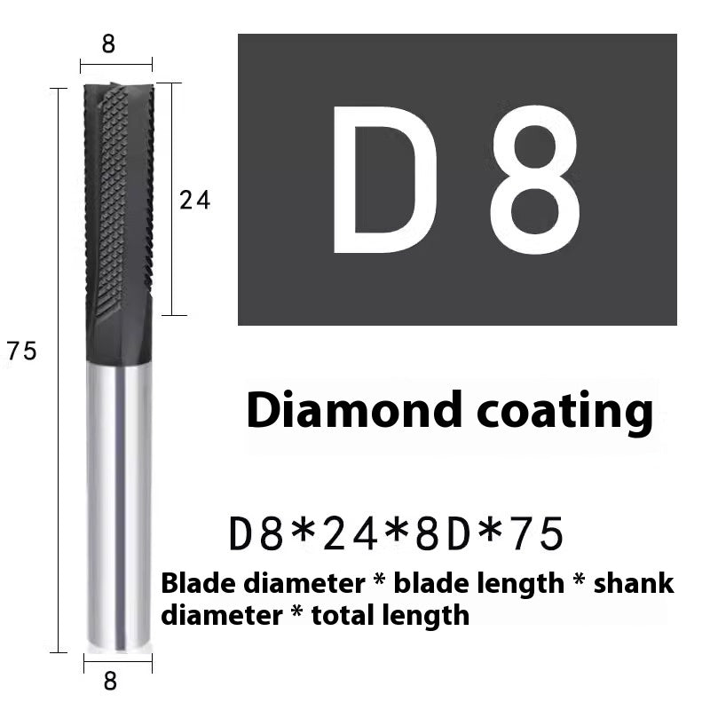 2127-Special milling cutter for glass fiber, imported diamond coating, burr processing, carbon fiber composite tungsten carbide milling cutter Shandong Denso Pricision Tools Co.,Ltd.