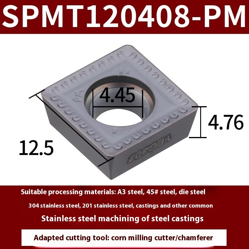 6010 Corn Milling Blade APKT1504 Quadratic Inserts SPMT120408-PM Chamfering Grain Steel/Iron General Purpose Shandong Denso Pricision Tools Co.,Ltd.