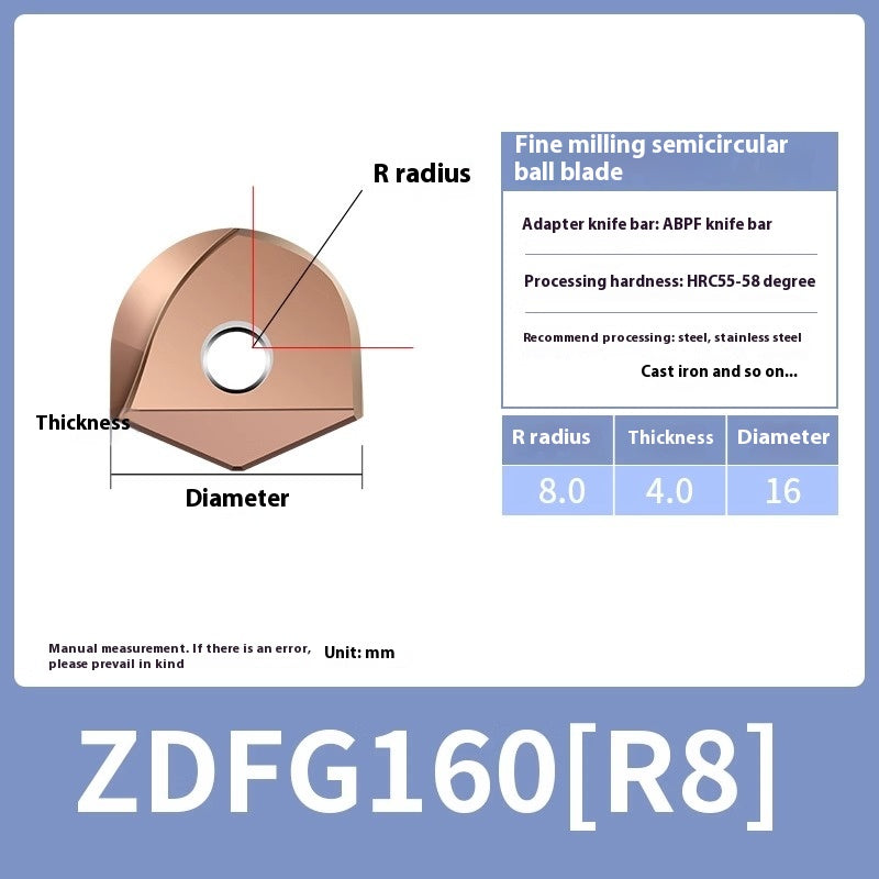1149-South Lion Ball End Semicircular Inserts Finishing R4R5R6R8R10R12.5R15R16 20ZPFG/BNMP3202 Shandong Denso Pricision Tools Co.,Ltd.