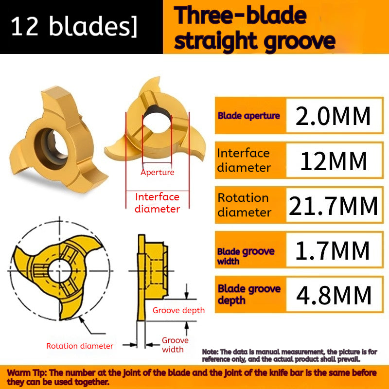 1152-Germany imported t-type cutter three-edged six-edged alloy t-type milling cutter small hole slot cutter cyclone milling cutter internal hole milling slot inserts Shandong Denso Pricision Tools Co.,Ltd.