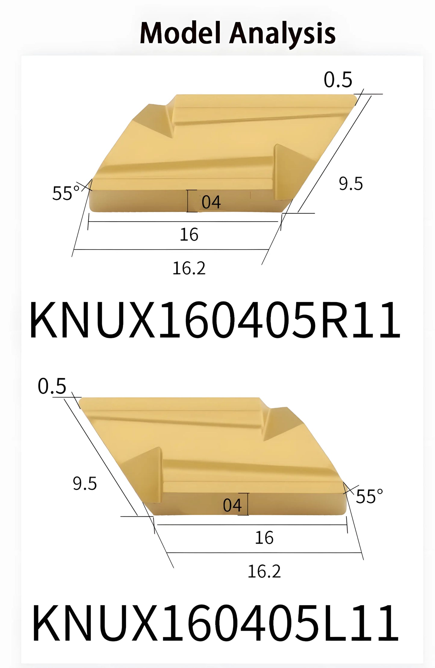68-Profile CNC turning blade KNUX1604 external circular blade Shandong Denso Pricision Tools Co.,Ltd.