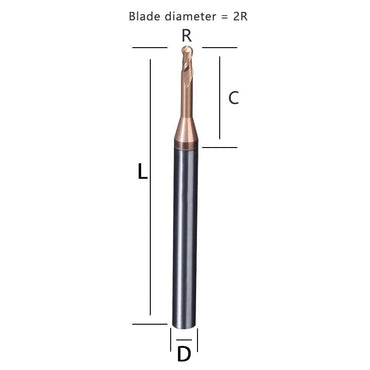 55 degree ball head deep groove milling cutter, tungsten steel alloy ball cutter, 2-edge extended end milling cutter, CNC cutting tool for coated steel Shandong Denso Pricision Tools Co.,Ltd.