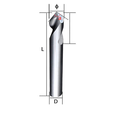 Aluminum centering drill 90 degrees tungsten steel alloy 60 degrees 120 degrees 2-blade fixed point center drill positioning aluminum chamfering milling cutter Shandong Denso Pricision Tools Co.,Ltd.