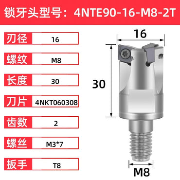 2071-TE90 fast feed locking tooth milling cutter head EMR4R 5R 6R tungsten steel seismic milling cutter head T2139 finish milling cutter head Shandong Denso Pricision Tools Co.,Ltd.