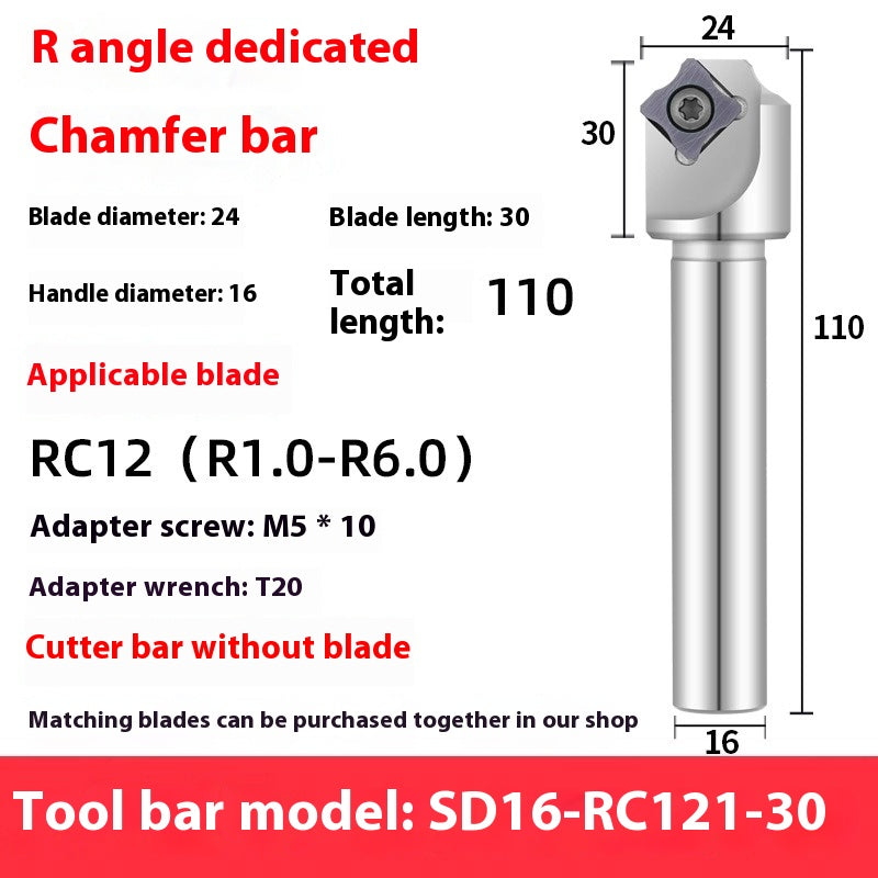 6042 CNC internal R chamfering cutter bar internal R cutter arc positive and negative R chamfering cutter external R chamfering cutter R0.5 1 2 3 4 5 6 Shandong Denso Pricision Tools Co.,Ltd.