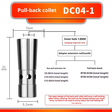 6026 Pull Back Collet DC4 DC6 DC8 DC12 Pull Back Collet Spring Collet Taiwan High Precision Latch Shandong Denso Pricision Tools Co.,Ltd.