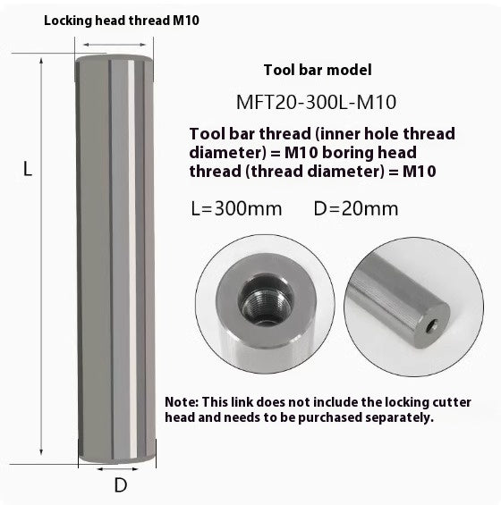 6034 MFT tungsten steel anti-vibration cutter shank lock tooth cutter shank high precision end milling cutter shank monolithic alloy interchangeable carbide head Shandong Denso Pricision Tools Co.,Ltd.