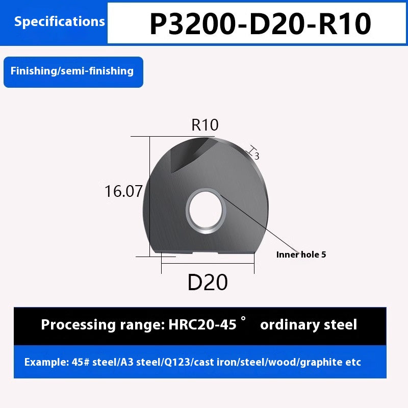 1149-South Lion Ball End Semicircular Inserts Finishing R4R5R6R8R10R12.5R15R16 20ZPFG/BNMP3202 Shandong Denso Pricision Tools Co.,Ltd.