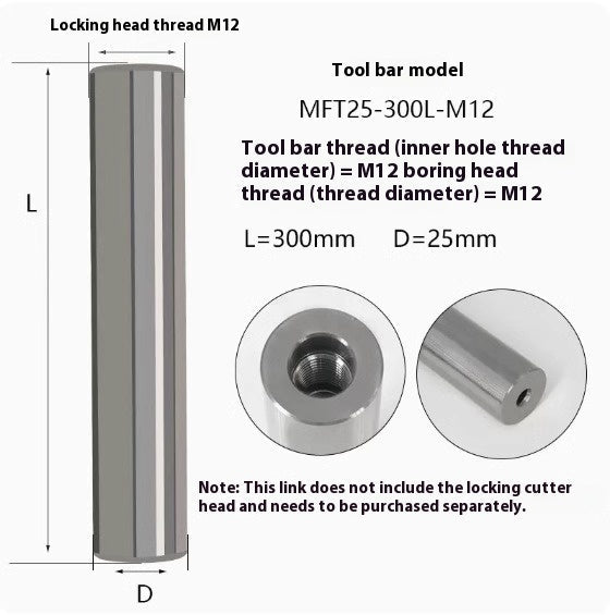 6034 MFT tungsten steel anti-vibration cutter shank lock tooth cutter shank high precision end milling cutter shank monolithic alloy interchangeable carbide head Shandong Denso Pricision Tools Co.,Ltd.