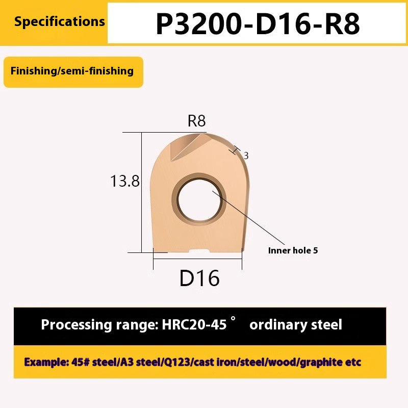 1149-South Lion Ball End Semicircular Inserts Finishing R4R5R6R8R10R12.5R15R16 20ZPFG/BNMP3202 Shandong Denso Pricision Tools Co.,Ltd.