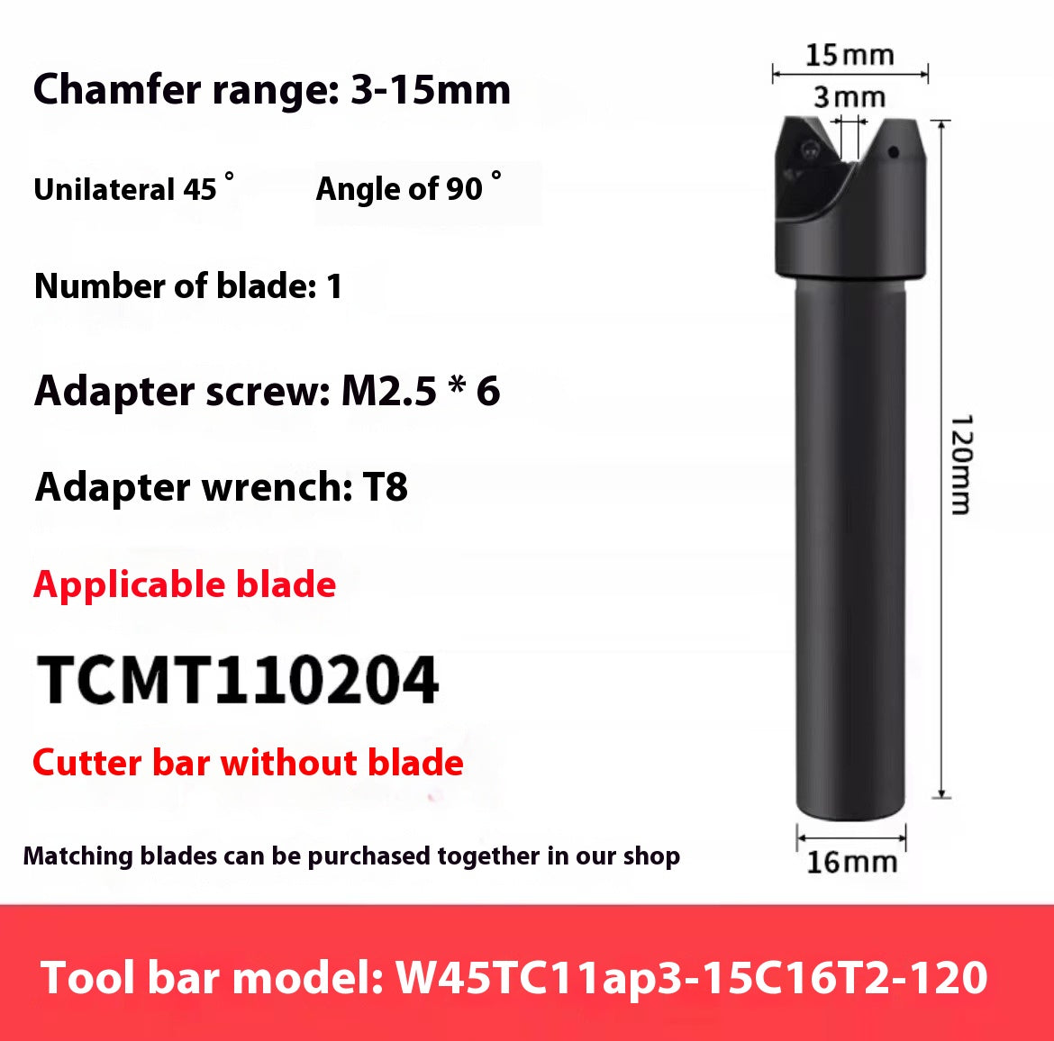 1145-Shedding type fixed-point chamfering cutter 30 degree 45 degree 60 degree chamfering cutter bar SSK/SSP/TCM/SSY/SSO/SSH Shandong Denso Pricision Tools Co.,Ltd.