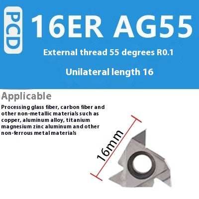 1160-Korea Imported Diamond Threaded Diamond Inserts 16ER/IR A55 AG60PCD Gemstone External Threaded Cutter Grain Shandong Denso Pricision Tools Co.,Ltd.