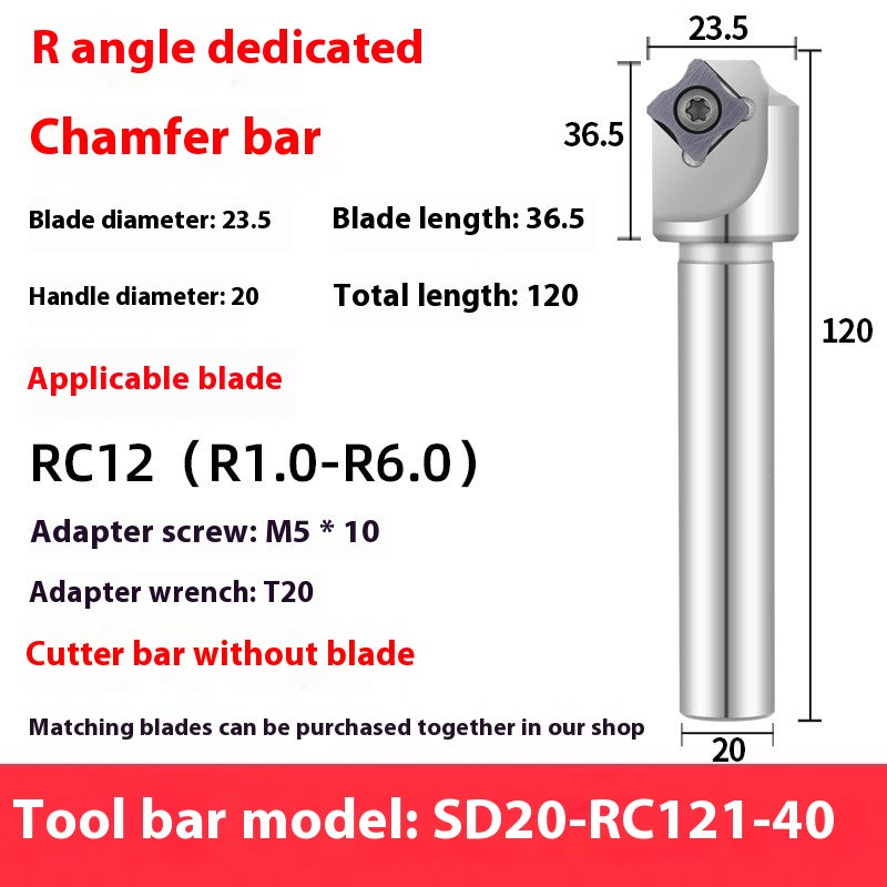 6042 CNC internal R chamfering cutter bar internal R cutter arc positive and negative R chamfering cutter external R chamfering cutter R0.5 1 2 3 4 5 6 Shandong Denso Pricision Tools Co.,Ltd.