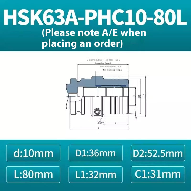 10023 HSK100AHSK63A Hydraulic toolholderPHC imported high precision hydraulic toolholderHydraulic toolholder Shandong Denso Pricision Tools Co.,Ltd.