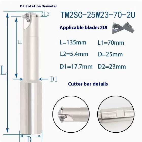 6036 SMT Deep Hole Thread Milling Toolholder Machining Center Single Thread Internal Coolant Milling Tool U-Thread Toolholder 11UI 16UI Shandong Denso Pricision Tools Co.,Ltd.