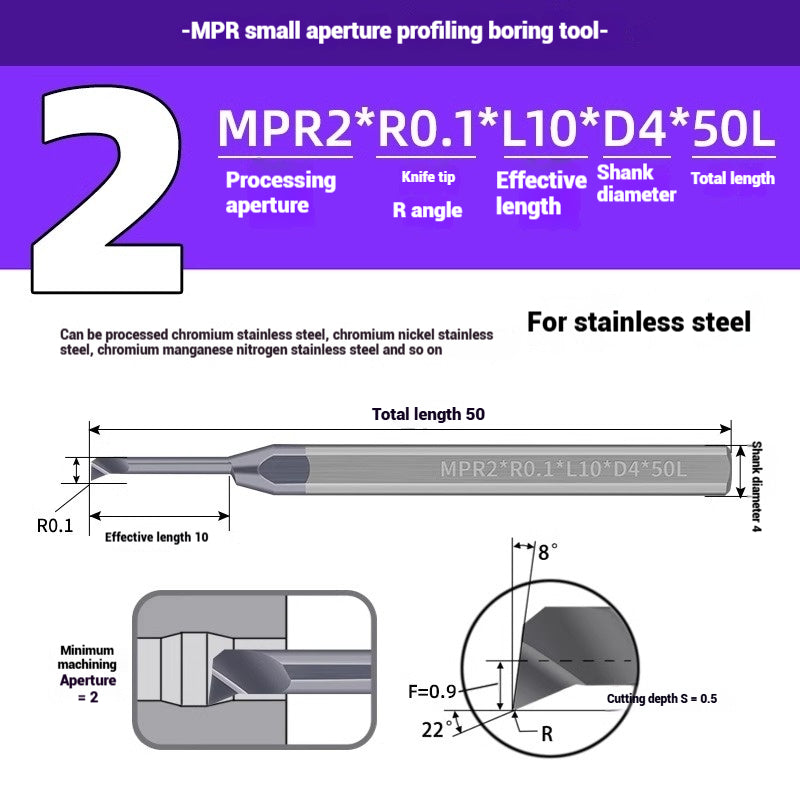 1129-CNC Small Bore Boring Tools MPR Copy Boring Turning Tools for Stainless Steel, Copper and Aluminum Lathe Micro Small Boring Tools Shandong Denso Pricision Tools Co.,Ltd.