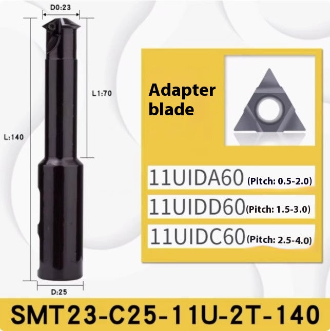 6036 SMT Deep Hole Thread Milling Toolholder Machining Center Single Thread Internal Coolant Milling Tool U-Thread Toolholder 11UI 16UI Shandong Denso Pricision Tools Co.,Ltd.
