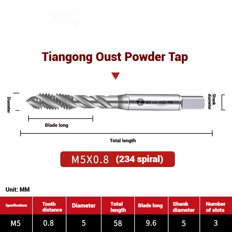 1097-Powder metallurgy machine taps stainless steel special taps straight groove spiral apex screw tip taps taps Shandong Denso Pricision Tools Co.,Ltd.