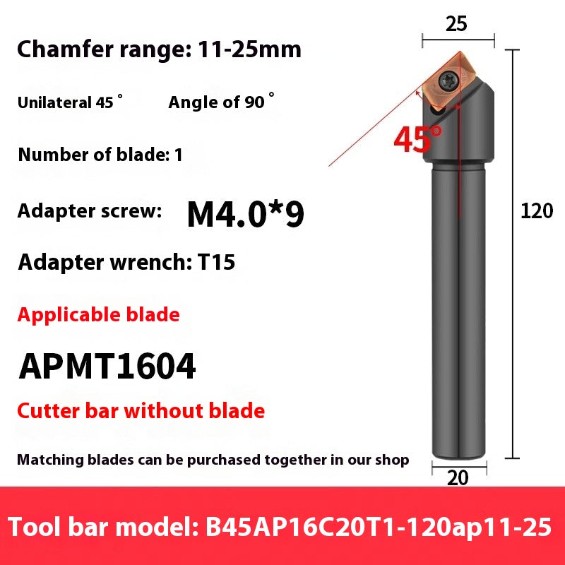 6041 30° machining center APMT inserts CNC chamfering toolholder round-off chamfering cutter 45 degrees 60 degrees CNC chamfering Shandong Denso Pricision Tools Co.,Ltd.