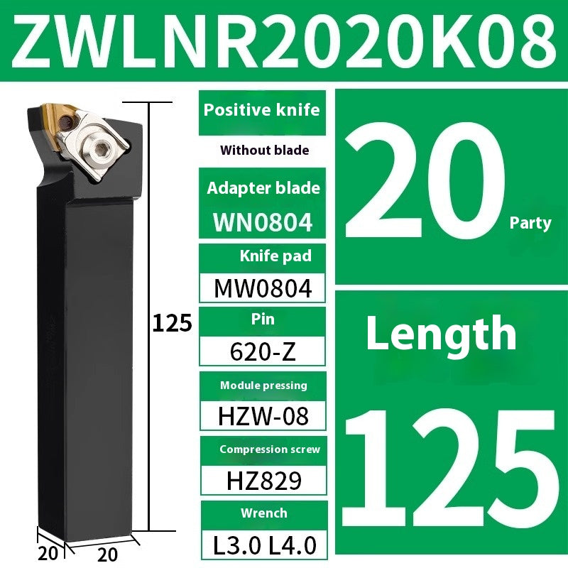 6002 JINGWEI 95 Degree CNC Toolholder Cylindrical Turning Inserts EWLNR2020K08 ZWLNR2525M08 Peach Type Inserts Shandong Denso Pricision Tools Co.,Ltd.