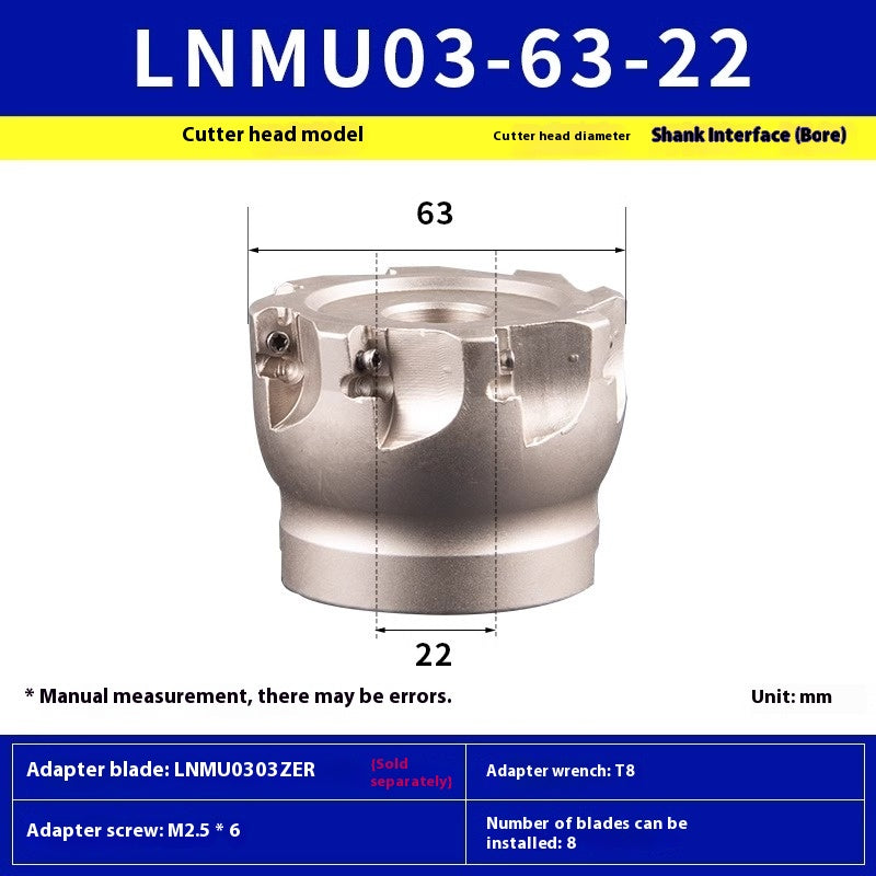 6013 CNC LNMU03 fast feed toolholder CNC machining center high efficiency fast end milling cutter disk double-sided flute milling cutter blade Shandong Denso Pricision Tools Co.,Ltd.