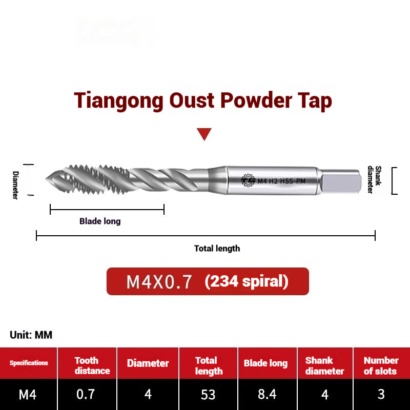1097-Powder metallurgy machine taps stainless steel special taps straight groove spiral apex screw tip taps taps Shandong Denso Pricision Tools Co.,Ltd.