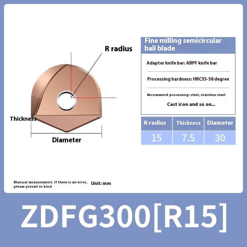 1149-South Lion Ball End Semicircular Inserts Finishing R4R5R6R8R10R12.5R15R16 20ZPFG/BNMP3202 Shandong Denso Pricision Tools Co.,Ltd.