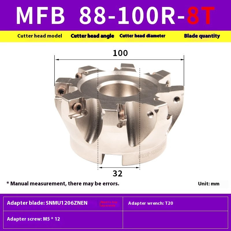 6017 MFB288/45R milling cutter disk 88 degrees fast feed large depth of cut 45 degrees heavy cutting flying cutter disk for KYOCERA SNMU12 Shandong Denso Pricision Tools Co.,Ltd.
