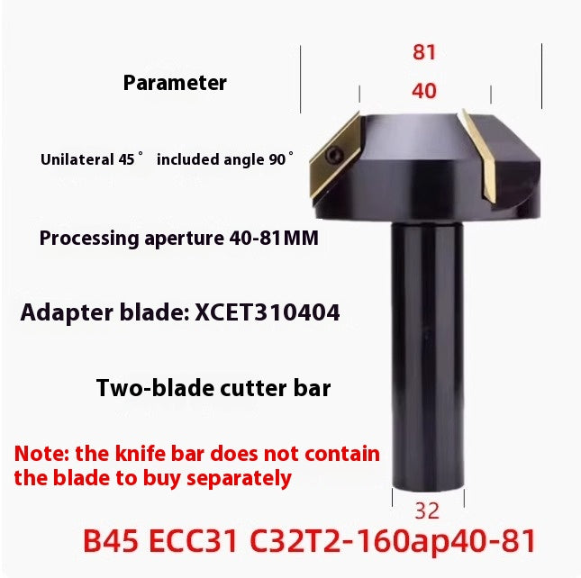 6043 CNC numerical control ECC31005R long edge chamfering cutter bar 30 degree 45°60 large hole chamfering cutter XCET310404 Shandong Denso Pricision Tools Co.,Ltd.